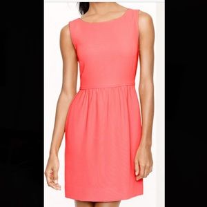 J Crew Bright Coral Camille Sleeveless Dress